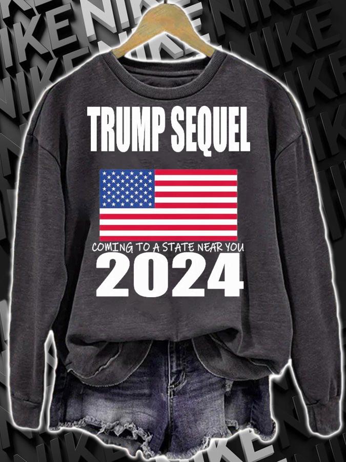 Trump Sequel Coming To A State Near you 2024 USA Flag T-shirt t-shirt sweatshirt