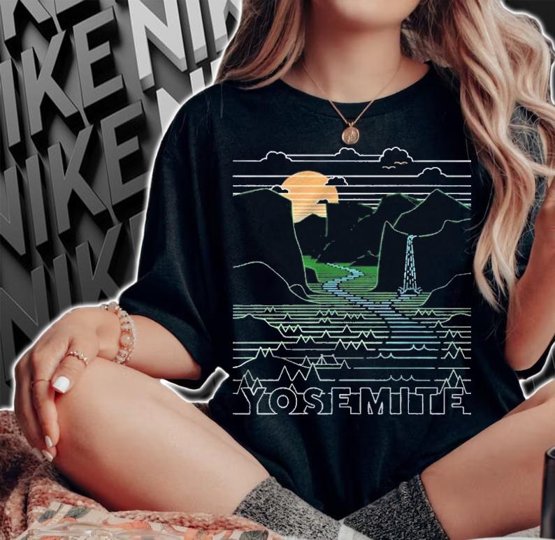 Vintage Retro Yosemite National Park California Shirt t-shirt woman shirt
