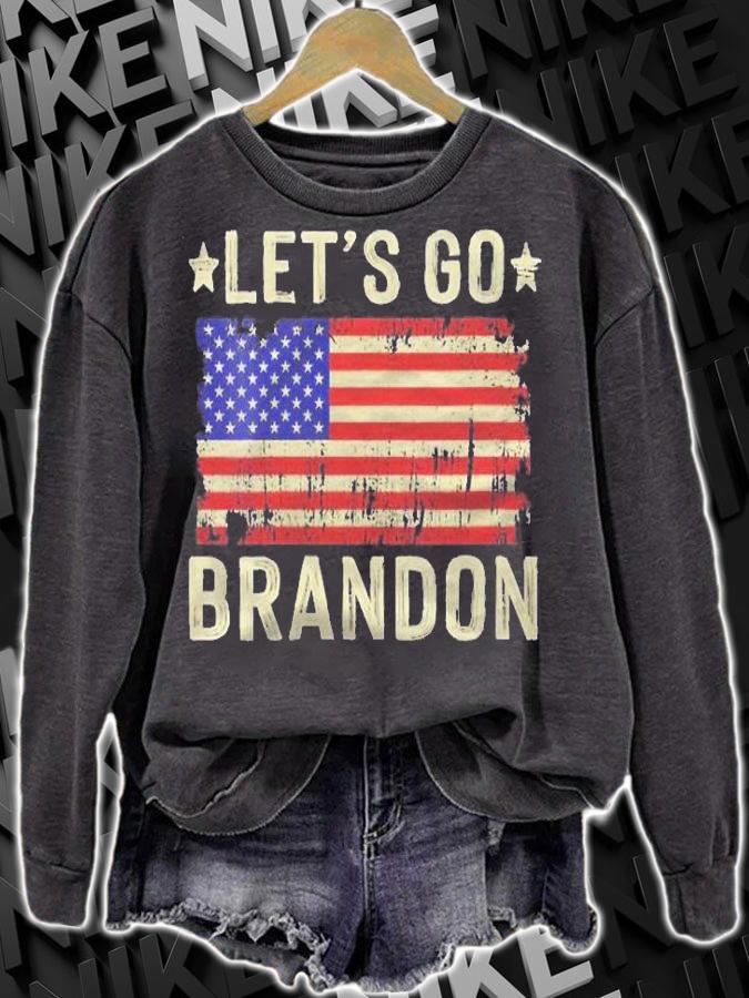 Womens Lets Go Brandon Conservative Anti Liberal Us Flag Shirt t-shirt sweatshirt