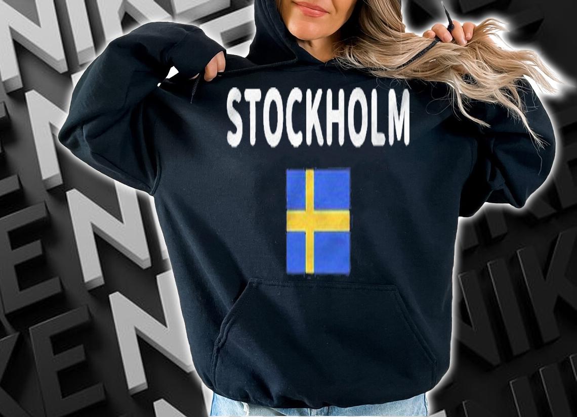 Stockholm City Sweden Swedish Flag Pullover Shirt t-shirt