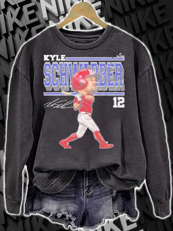 Kyle Schwarber Philadelphia Cartoon Baseball Signatures Shirt t-shirt sweatshirt