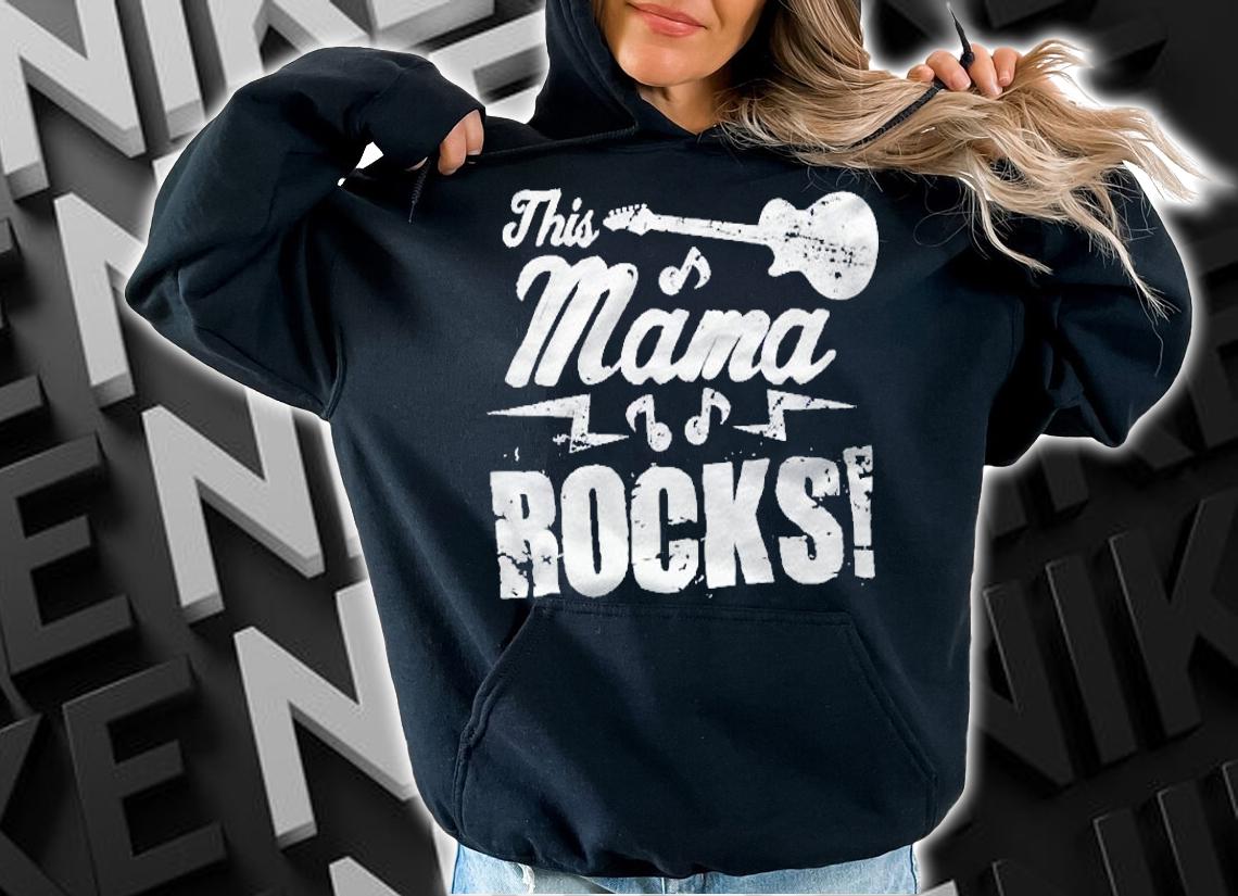 This Mama Rocks Guitar Rock And Roll Gift Shirt t-shirt