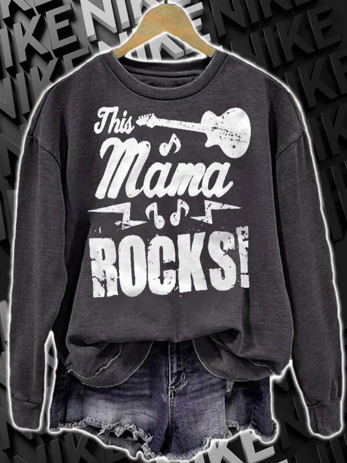 This Mama Rocks Guitar Rock And Roll Gift Shirt t-shirt