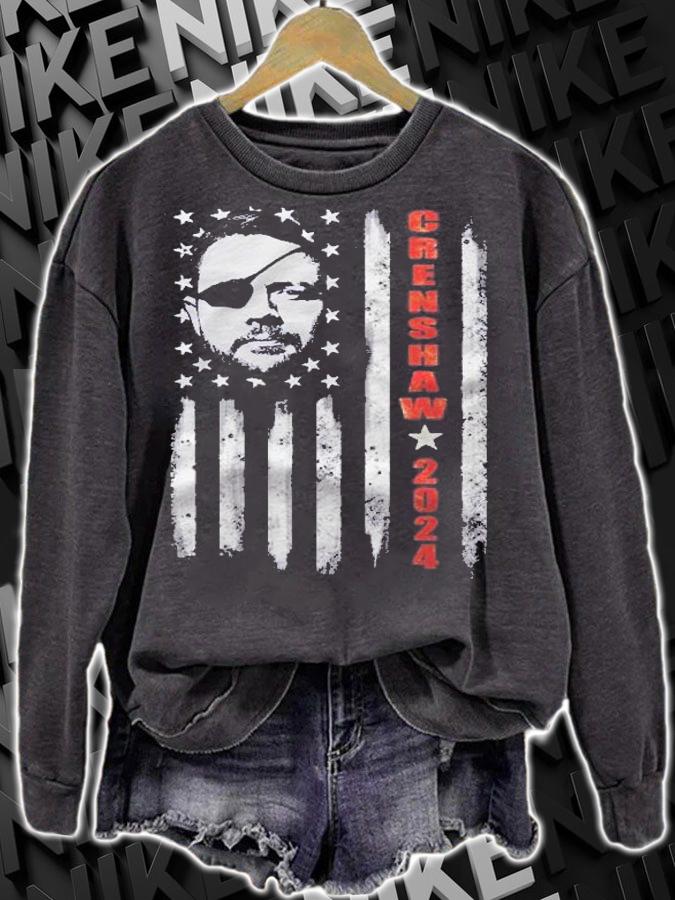 Dan Crenshaw For President 2024 American Flag Gift Shirt t-shirt sweatshirt