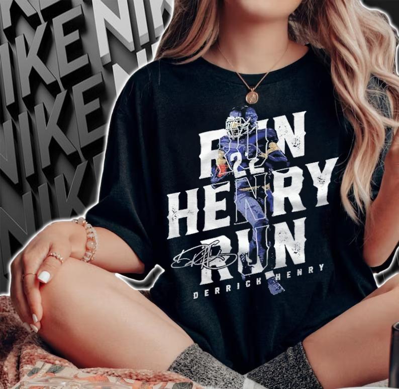 Derrick Henry Run Henry Run Tennessee Football Shirt t-shirt