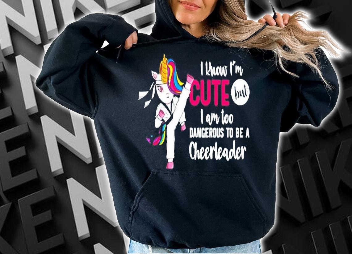 Unicorn Taekwondo I Know Im Cute But Too Dangerous Premium T-Shirt t-shirt hoodie