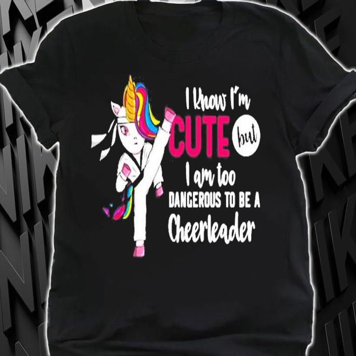 Unicorn Taekwondo I Know Im Cute But Too Dangerous Premium T-Shirt t-shirt shirt