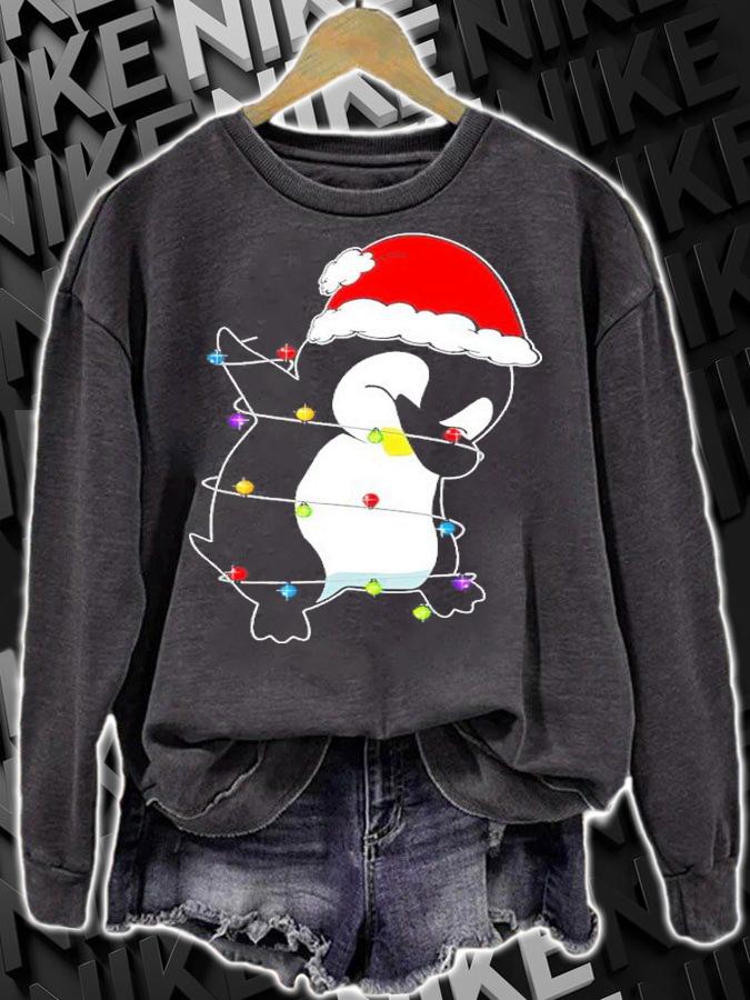 Dabbing Penguin Lights Santa Christmas Shirt t-shirt