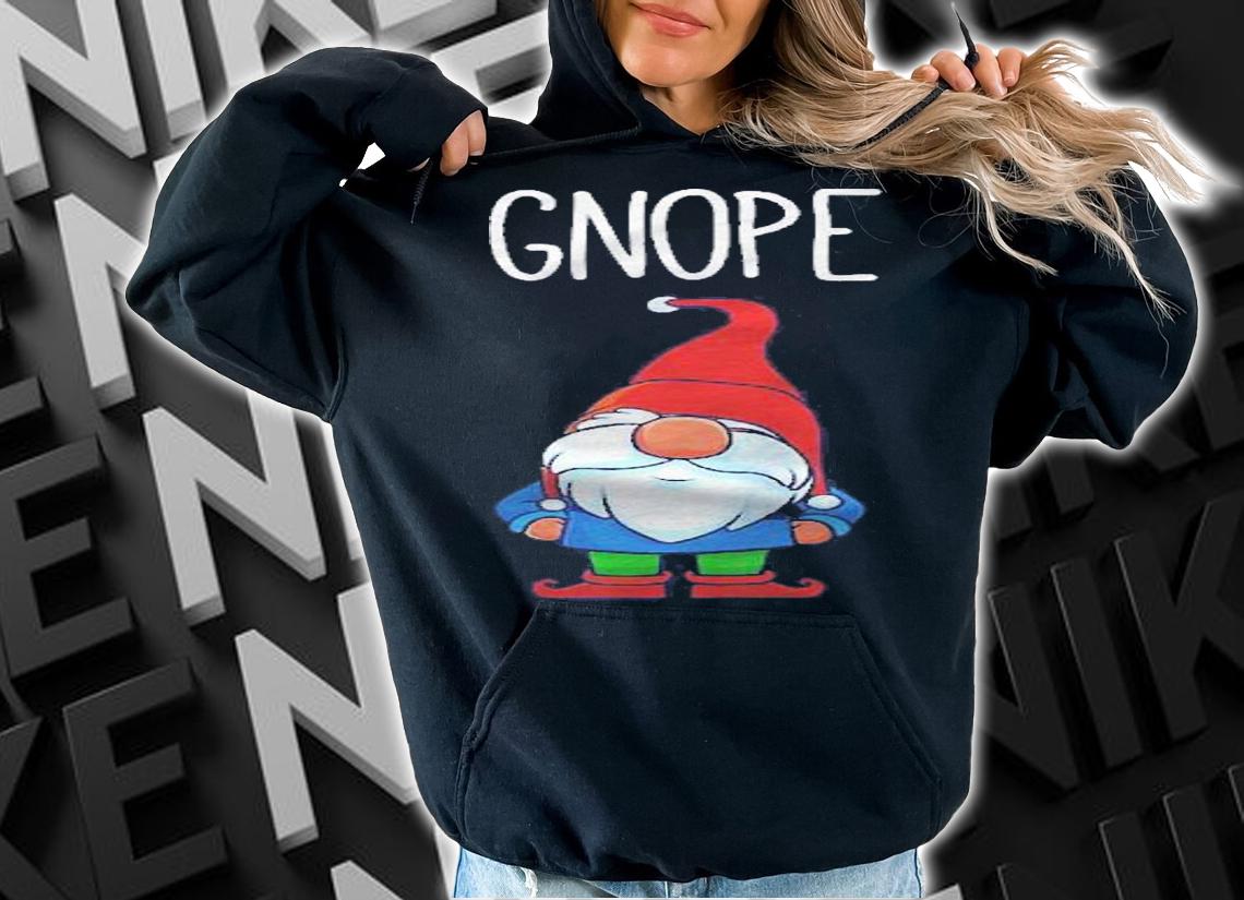 Gnope Tomte Garden Gnome Funny Scandinavian Nope Raglan Baseball Shirt t-shirt