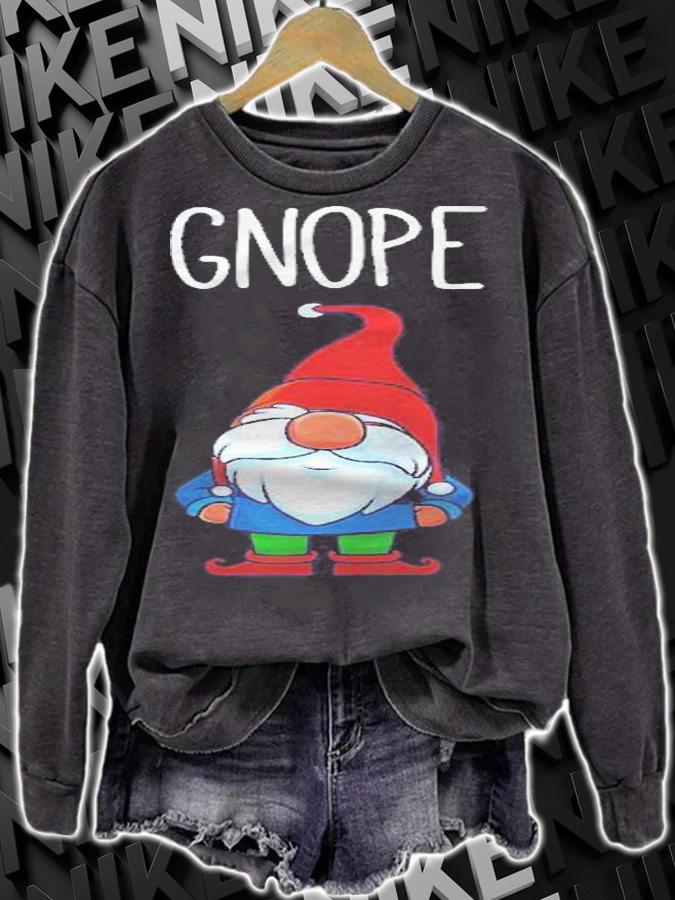 Gnope Tomte Garden Gnome Funny Scandinavian Nope Raglan Baseball Shirt t-shirt