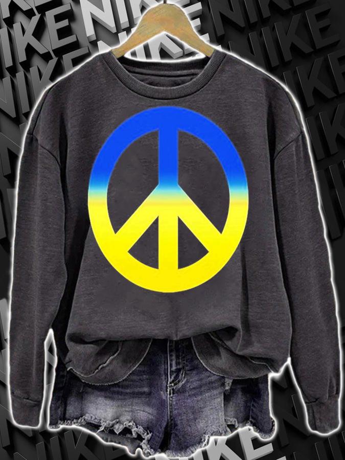 Peace Symbol Colors Of Ukraine Flag With Peace Sign T-Shirt t-shirt sweatshirt