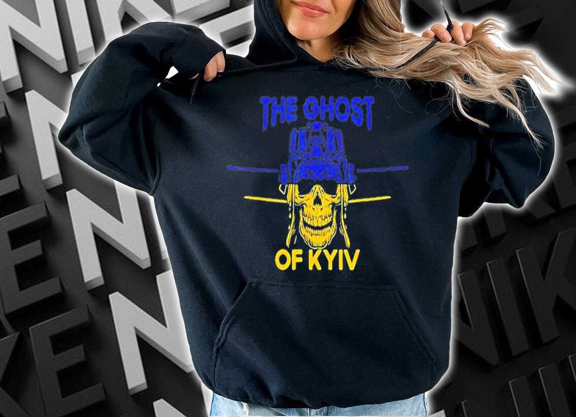 Skull The Ghost Of Kyiv Ukraine T-Shirt t-shirt hoodie