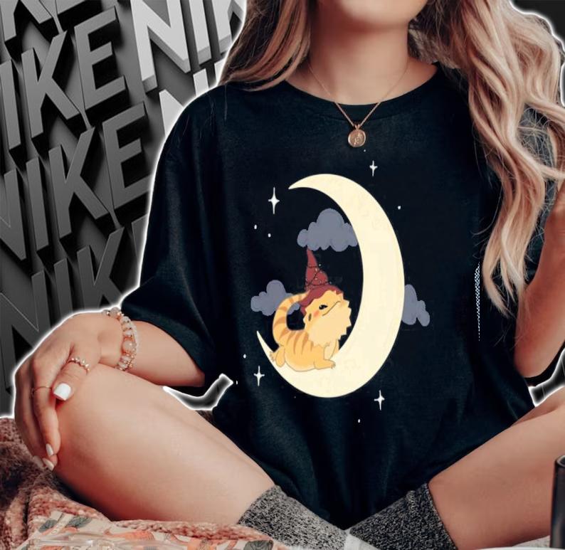 Witch Bearded Dragon Classic Moon T-shirt t-shirt woman shirt