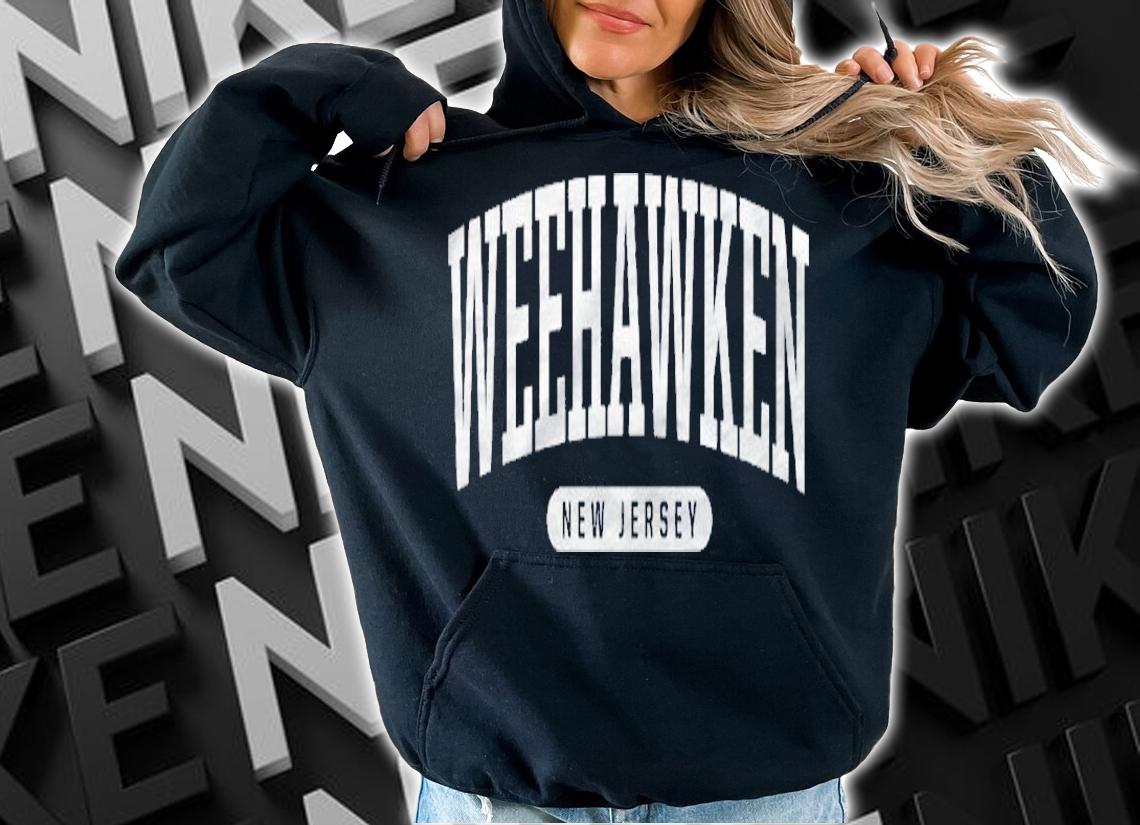 College Style Weehawken New Jersey Souvenir Gift Shirt hoodie