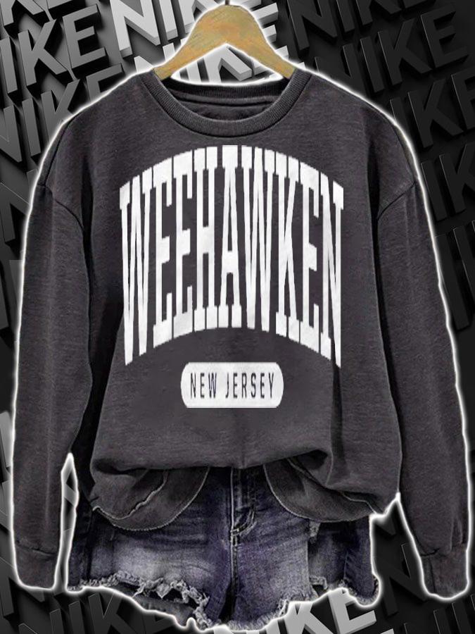 College Style Weehawken New Jersey Souvenir Gift Shirt sweatshirt
