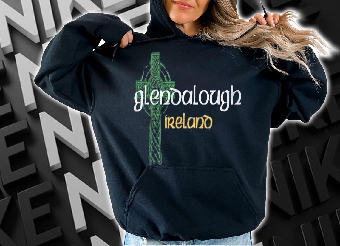 Glendalough Wicklow Ireland County Crest Vintage Shirt hoodie