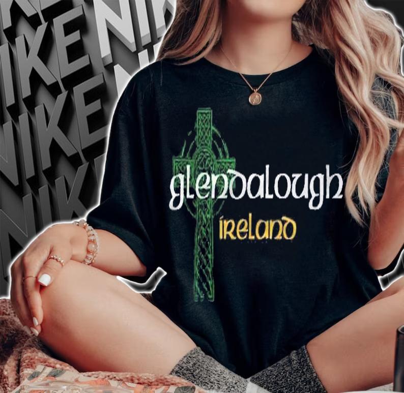 Glendalough Wicklow Ireland County Crest Vintage Shirt woman shirt
