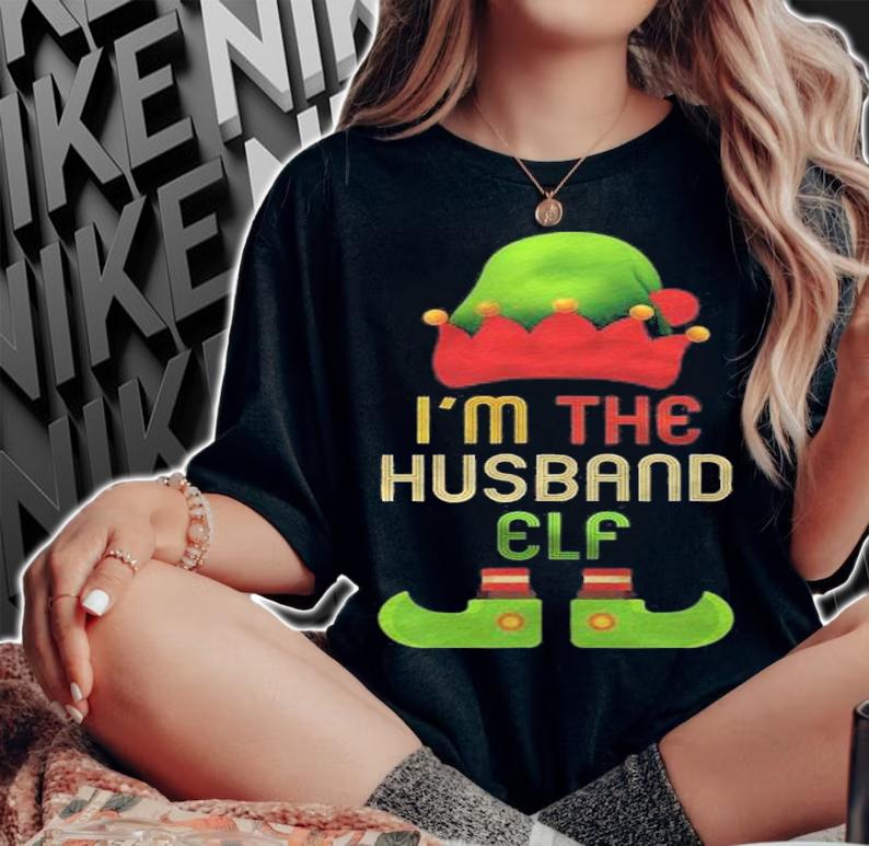 Husband Elf Christmas Matching Family Pajama Christmas Shirt woman shirt
