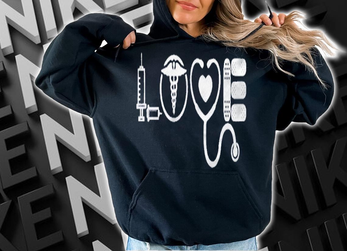 Love Nurse Cute Funny Graphic Novelty Short Sleeve Casual shirt