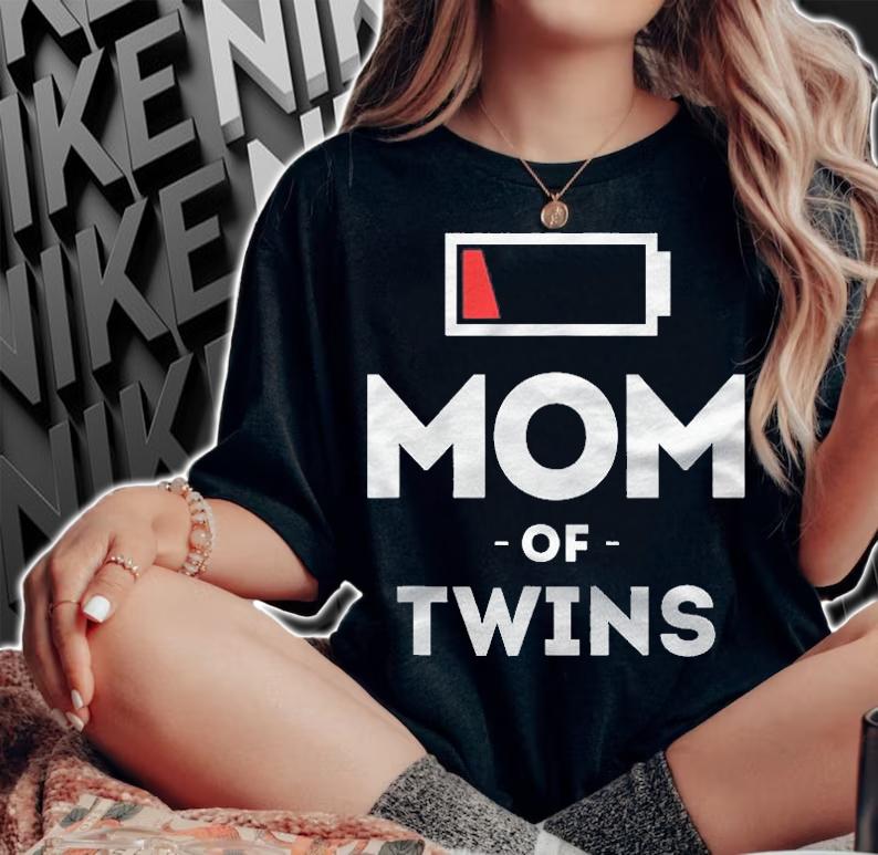 Mom Of Twins Clothing Gift For Mother Wife Mom Funny Women Shirt woman shirt