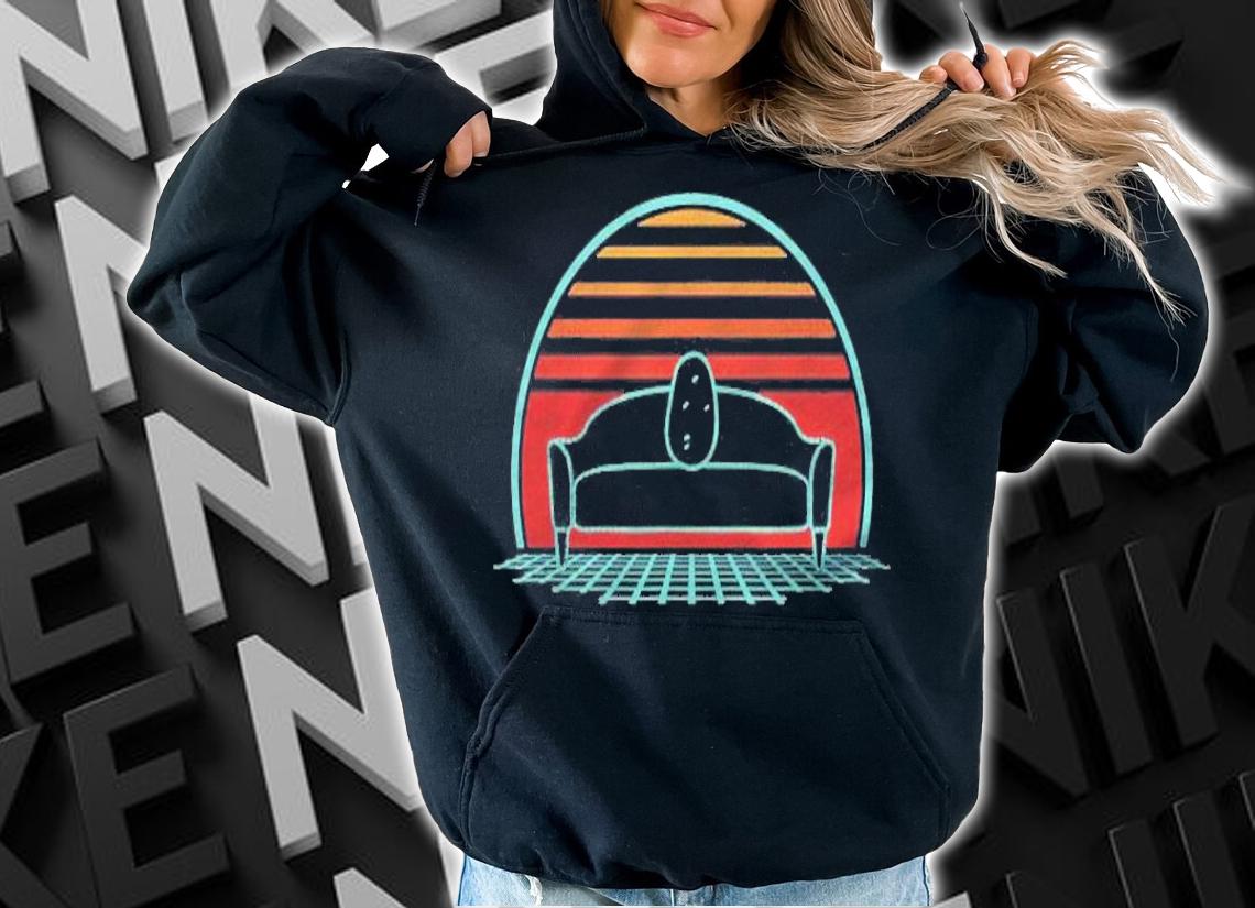 Potato On Couch Retro 80S Style T-shirt