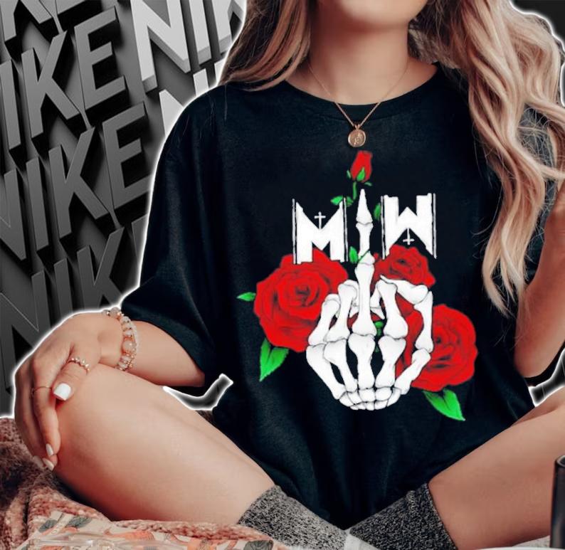 Rose Middle Finger Motionless In White Shirt woman shirt