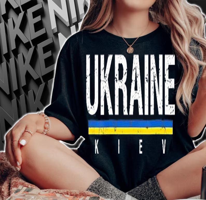 Womens Ukraine Flag Ukrainian National Colors T-Shirt
