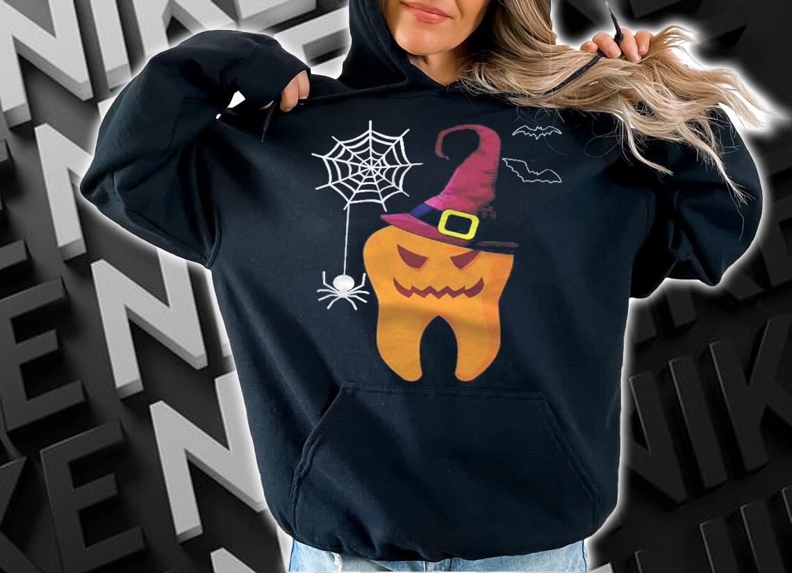 Halloween Dental Assistant Dentist Witch Spooky Thooth Gift T-shirt hoodie
