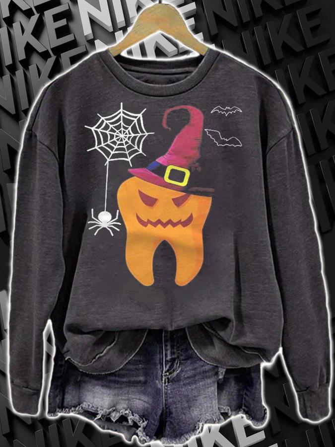 Halloween Dental Assistant Dentist Witch Spooky Thooth Gift T-shirt sweatshirt