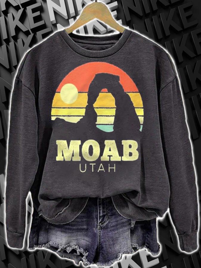Moab Utah Vintage Sunset Arches Adventure Outdoors Shirt sweatshirt