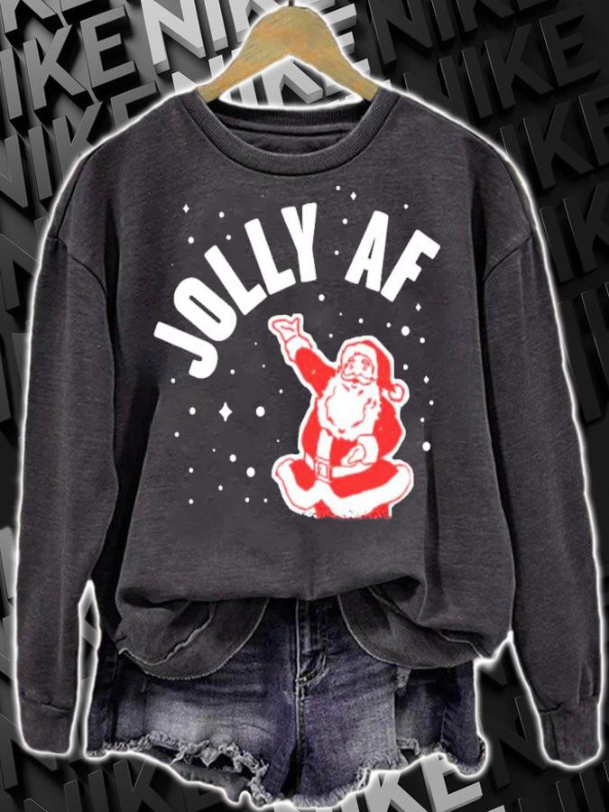 Santa Jolly Af Christmas Shirt