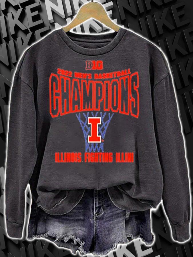 Tyler Underwood Illinois Fighting Illini 2022 Mens B1g Champions T-Shirt