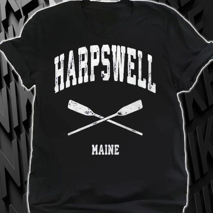 Harpswell Maine Vintage Nautical Crossed Oars Shirt