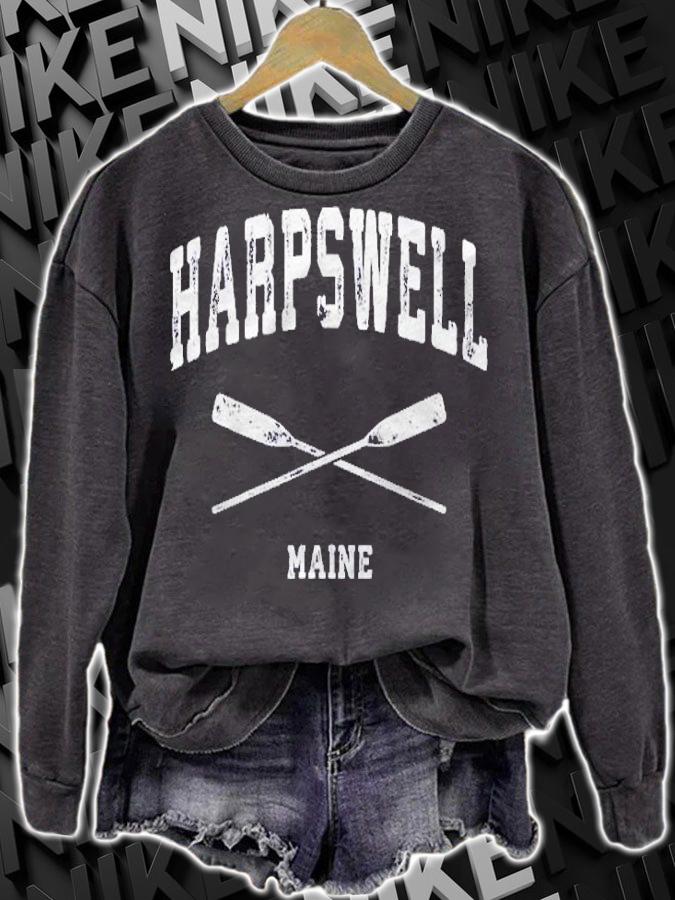 Harpswell Maine Vintage Nautical Crossed Oars Shirt