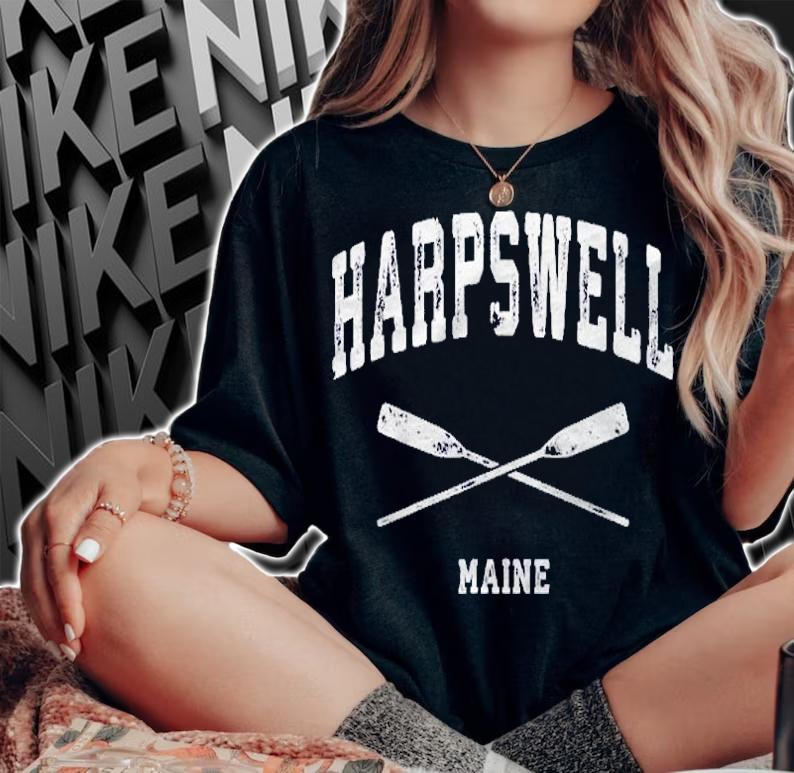 Harpswell Maine Vintage Nautical Crossed Oars Shirt