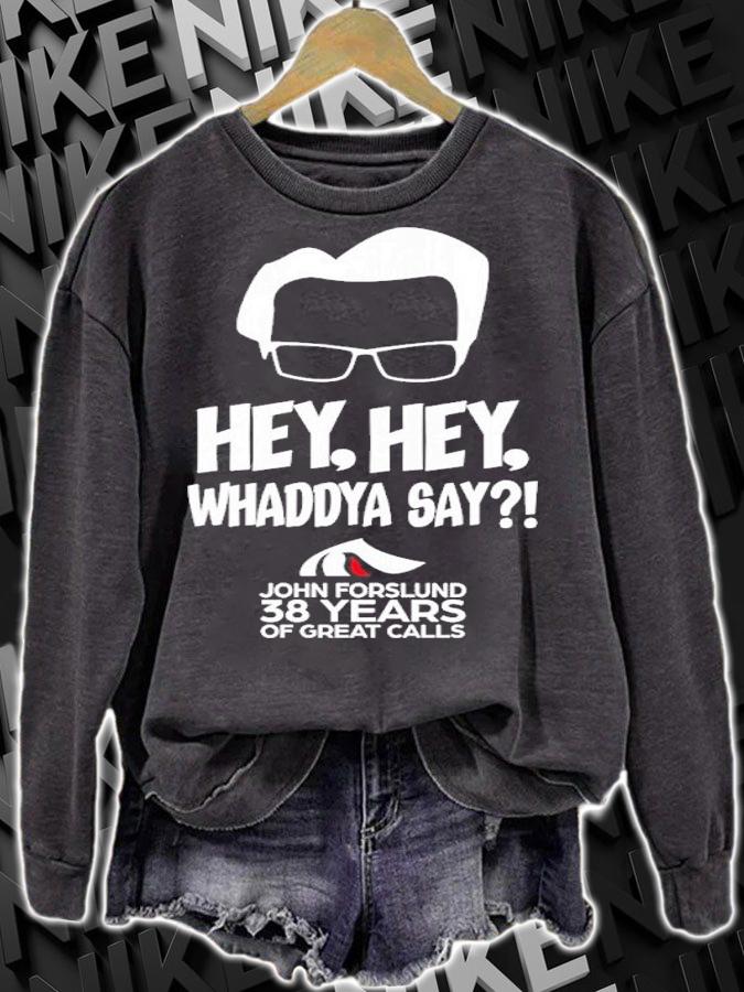 Seattle Kraken Hey Hey Whaddya Say John Forslund 38 Years Shirt