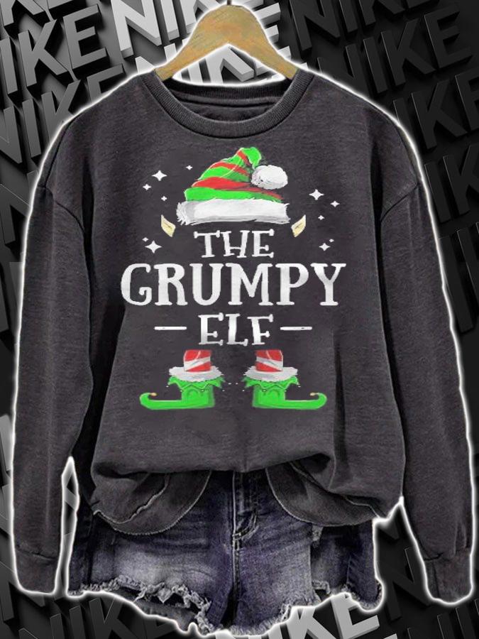 The Grumpy Elf Matching Family Group Christmas Pajama T-shirt sweatshirt