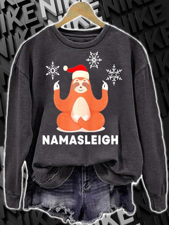 Cute Yoga Sloth Namaste Sleigh Shirt
