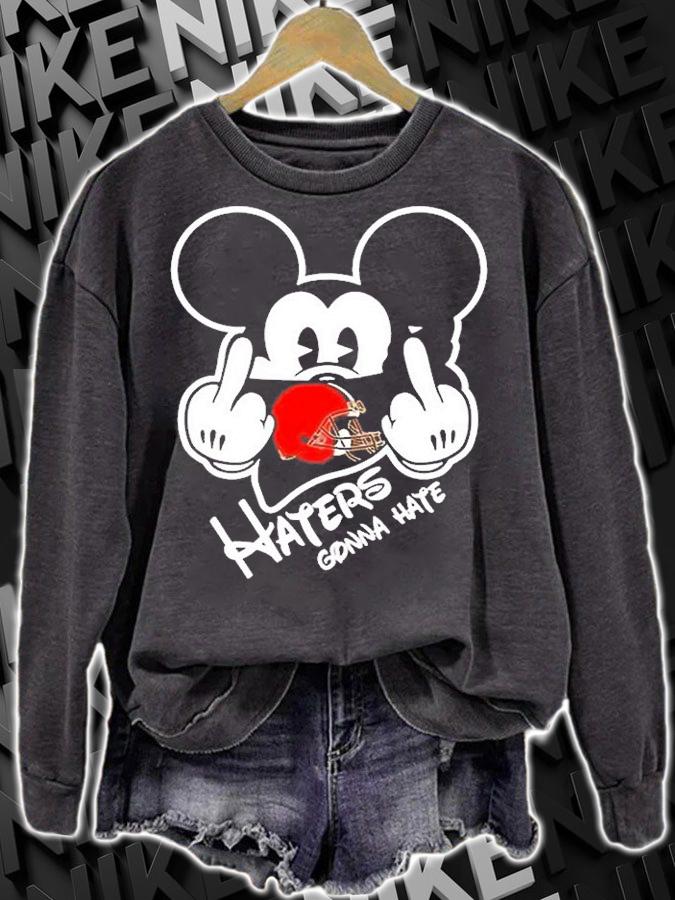 Cleveland Browns Haters Gonna Hate Mickey Mouse T-Shirt sweatshirt