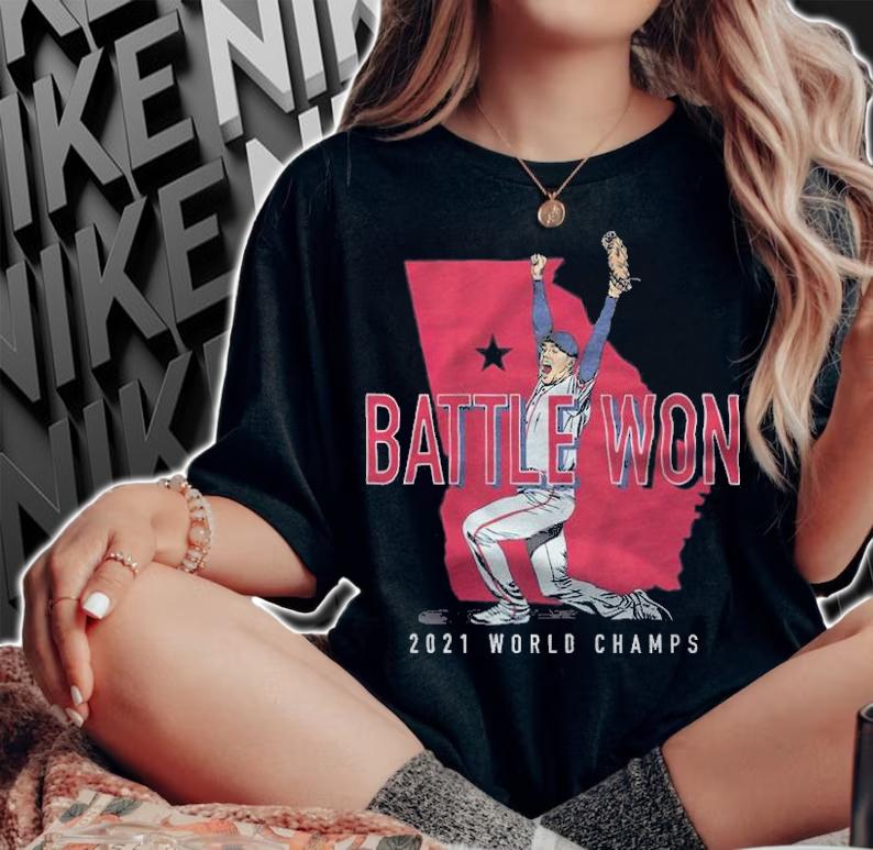 Freddie Freeman Battle Won 2021 World champs shirt woman shirt