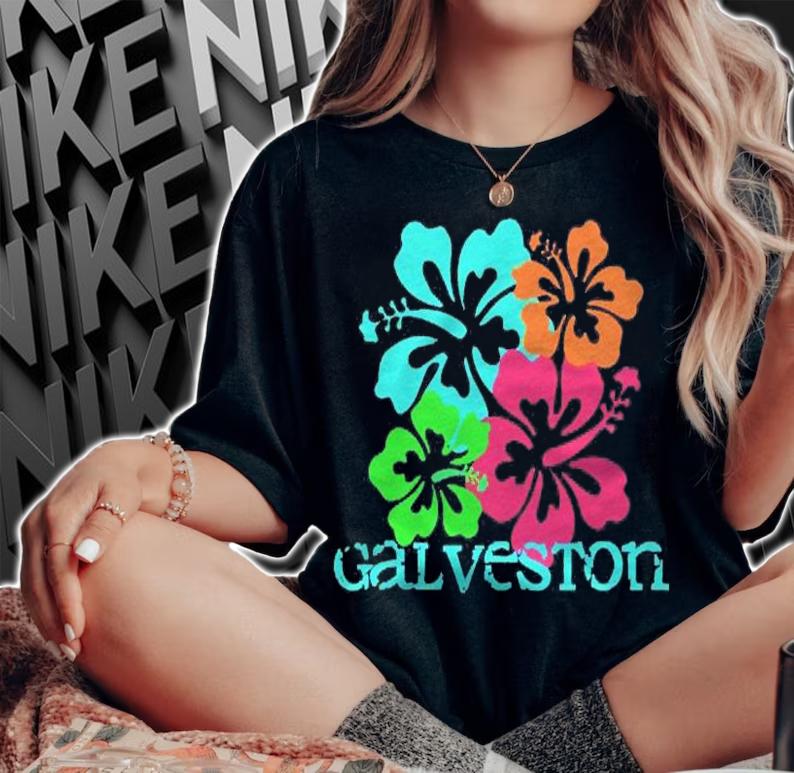 Galveston Beach Tropical Paradise Travel Surf Ocean Vacay Pullover Shirt