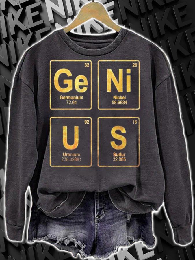 Genius Periodic Table Of Elements Science Nerds shirt sweatshirt