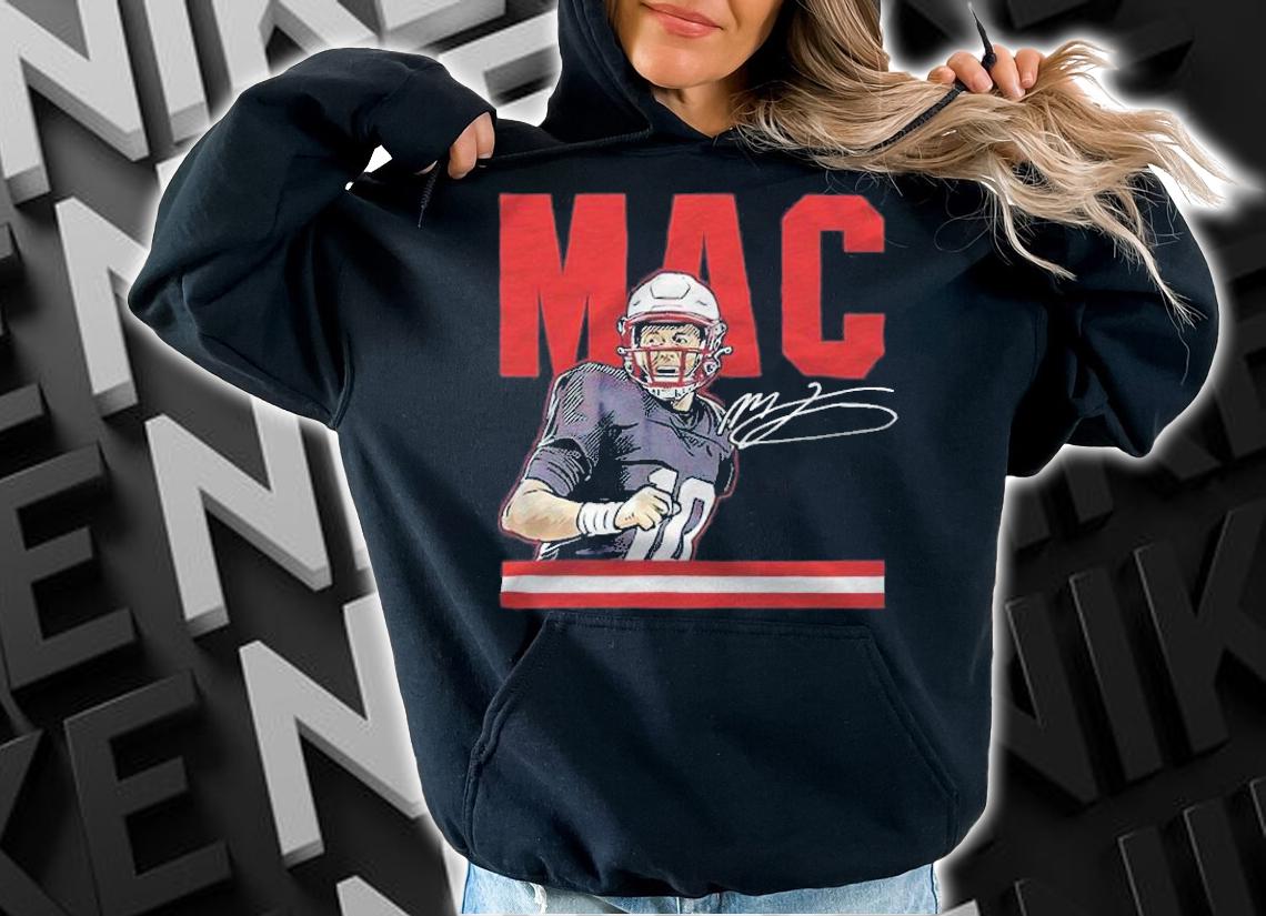 Mac Jones smile New England Patriots signature T-shirt hoodie