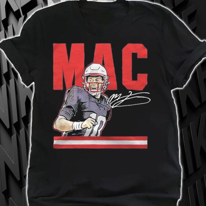 Mac Jones smile New England Patriots signature T-shirt shirt