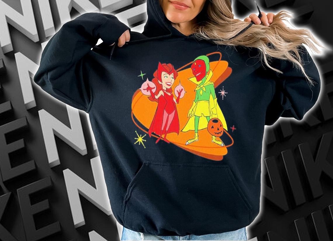 Marvel Wandavision Scarlet Witch And Vision Retro 50s Shirt hoodie