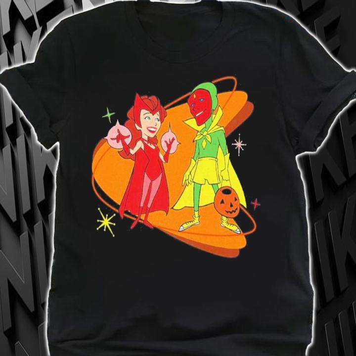Marvel Wandavision Scarlet Witch And Vision Retro 50s Shirt shirt