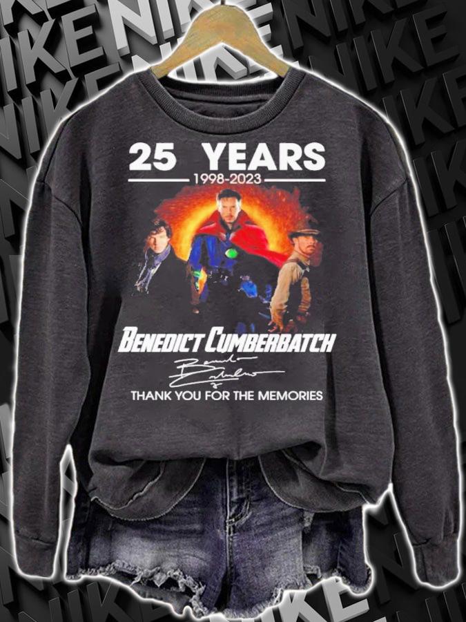 Official 25 Years 1998-2023 Benedict Cumberbatch Signatures Thank You For The Memories Shirt
