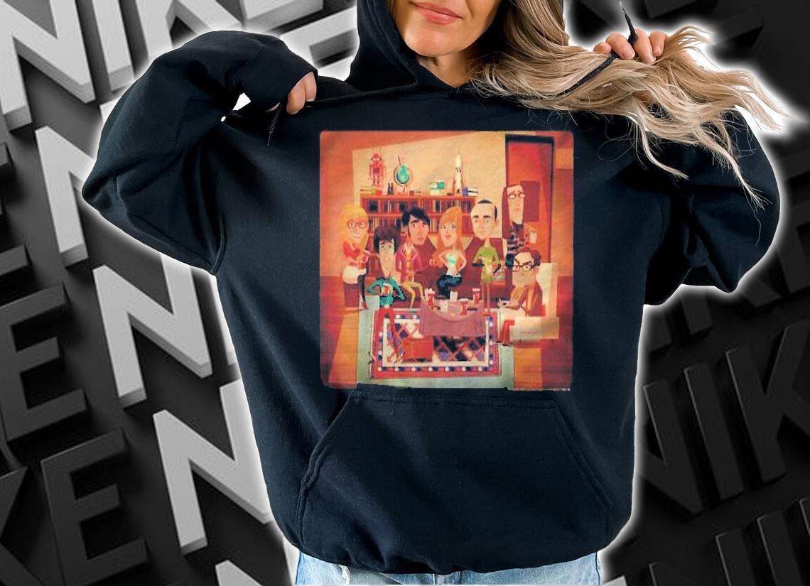 The Big Bang Theory Group Shot Dinner Poster Shirt hoodie