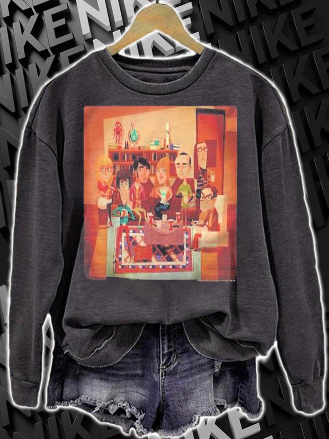 The Big Bang Theory Group Shot Dinner Poster Shirt sweatshirt