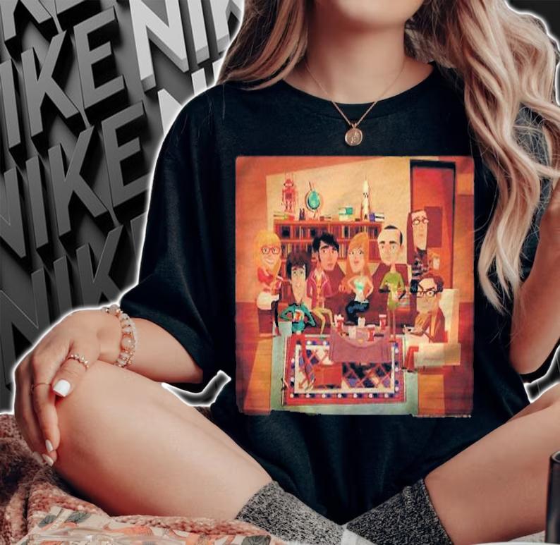 The Big Bang Theory Group Shot Dinner Poster Shirt woman shirt